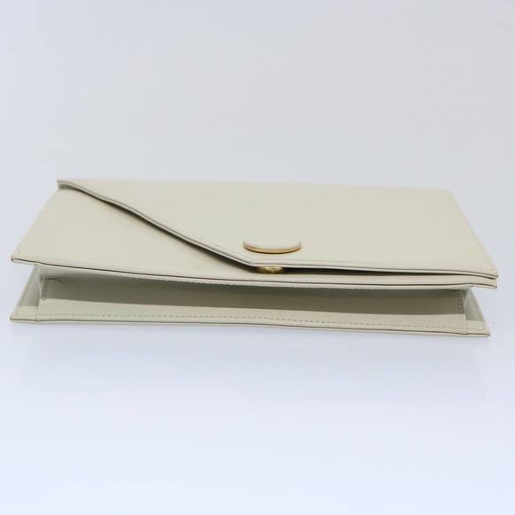 SAINT LAURENT Clutch Bag Leather White Auth ar11120 - Picture 7 of 16
